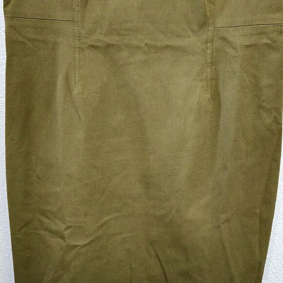 J.Crew Fitted Sheath Cotton Blend Stretch Tuscan Olive Size 14 - Picture 6 of 10